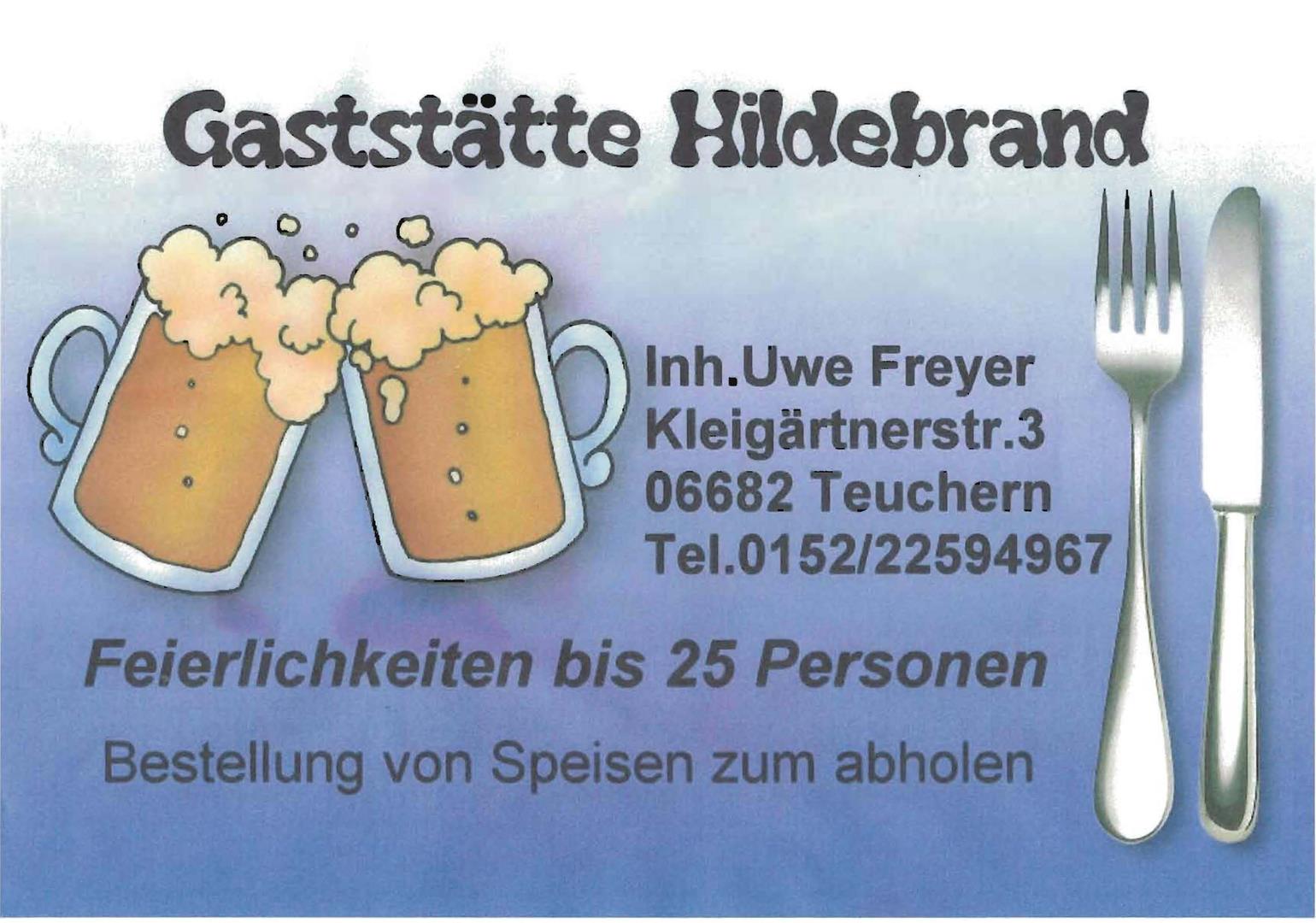 Gaststätte Hildebrand Unsere Gaststätte der Kleingartenanlage Hildebrand
